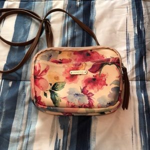 Small floral cross body purse